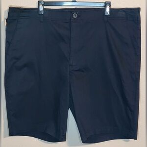 Lee Mens Black Motion Stretch Flat Front Chino Shorts Size 42
